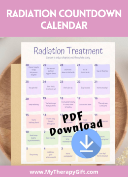 Beautiful Radiation Countdown Calendars for your Cancer Binder