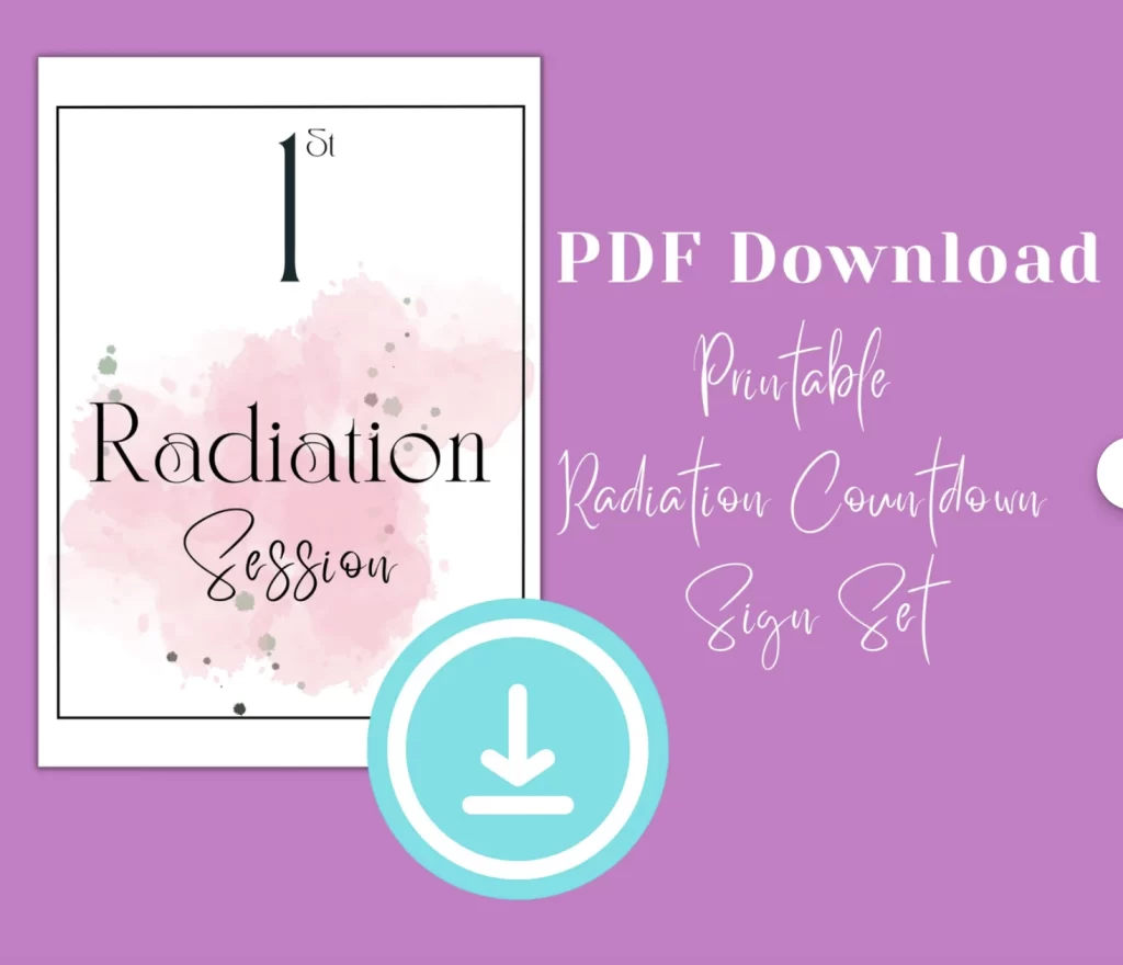 Radiation Countdown Calendar. Radiation therapy. Cancer Binder. Gift for cancer patient. Gift for cancer survivor