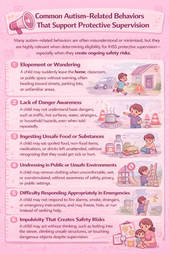 Common Autism-Related Behaviors That Support Protective Supervision