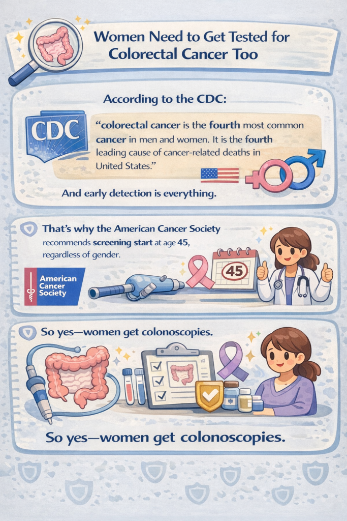 women need to get tested for colorectal cancer